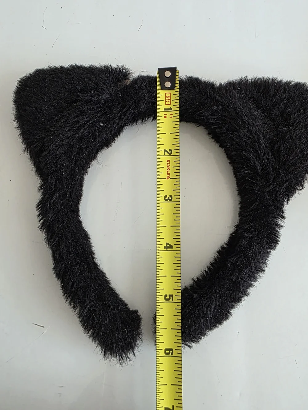 Black Faux Fur Cat Ear Headband and Paw Wristbands Set 3 Pieces Bundle.
